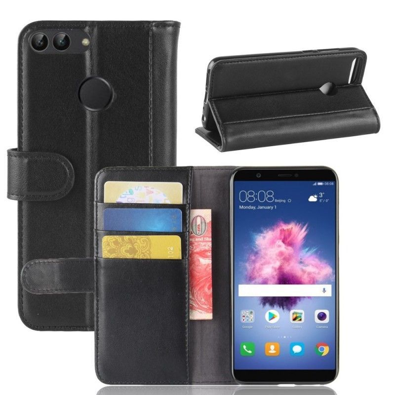 Peněženková Pouzdra Na Huawei P Smart Pravá Kůže
