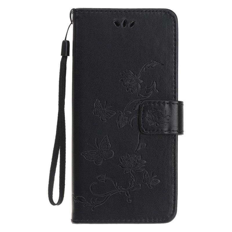 Peněženková Pouzdra Na Huawei P Smart S Motýli A Řemínkové Květiny