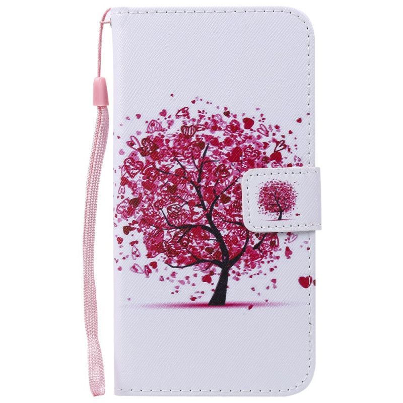 Pocta Krytí 8a / Kožené Pouzdro Huawei Y6 2019 Červený Strom