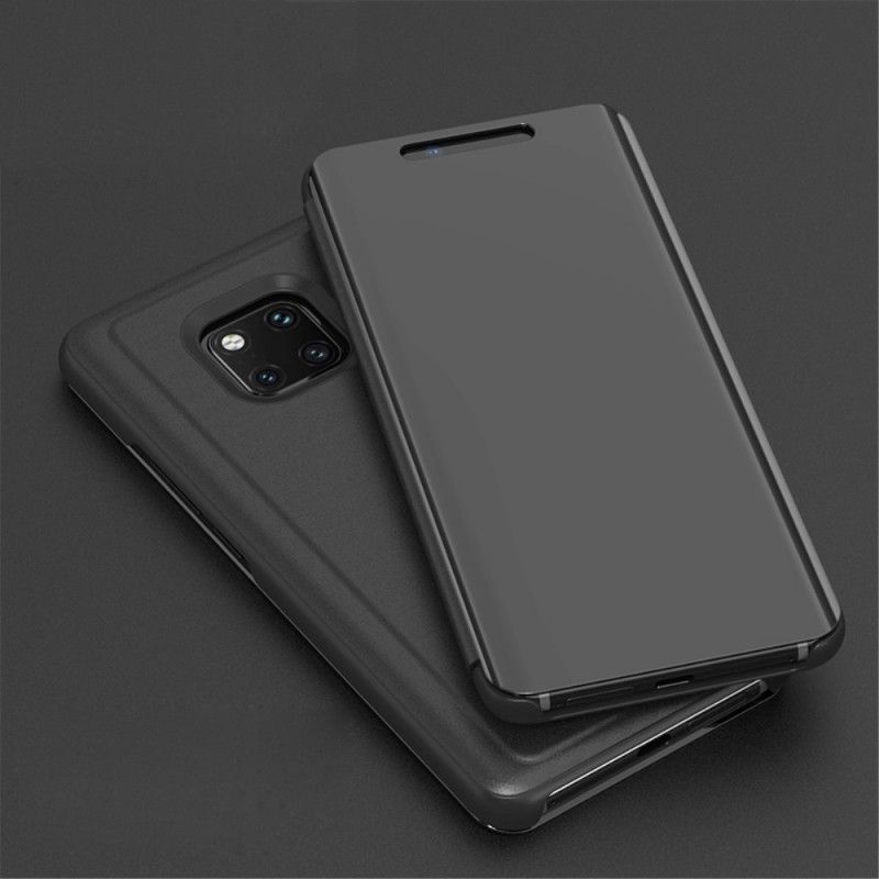 Pohledový Kryt Kryt Huawei Mate 20 Pro Zrcadlo A Imitace Kůže