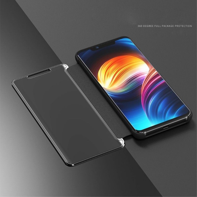 Pohledový Kryt Kryt Huawei Mate 20 Pro Zrcadlo A Imitace Kůže