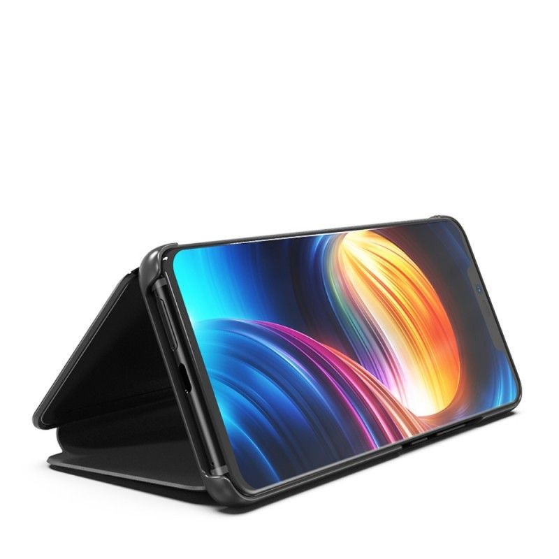 Pohledový Kryt Kryt Huawei Mate 20 Pro Zrcadlo A Imitace Kůže