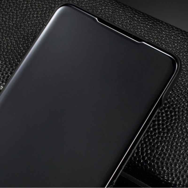 Pohledový Kryt Kryt Huawei P30 Zrcadlo A Kožený Efekt