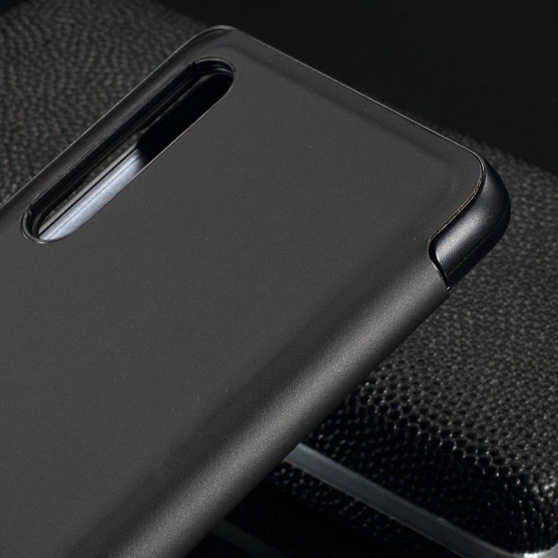 Pohledový Kryt Kryt Huawei P30 Zrcadlo A Kožený Efekt