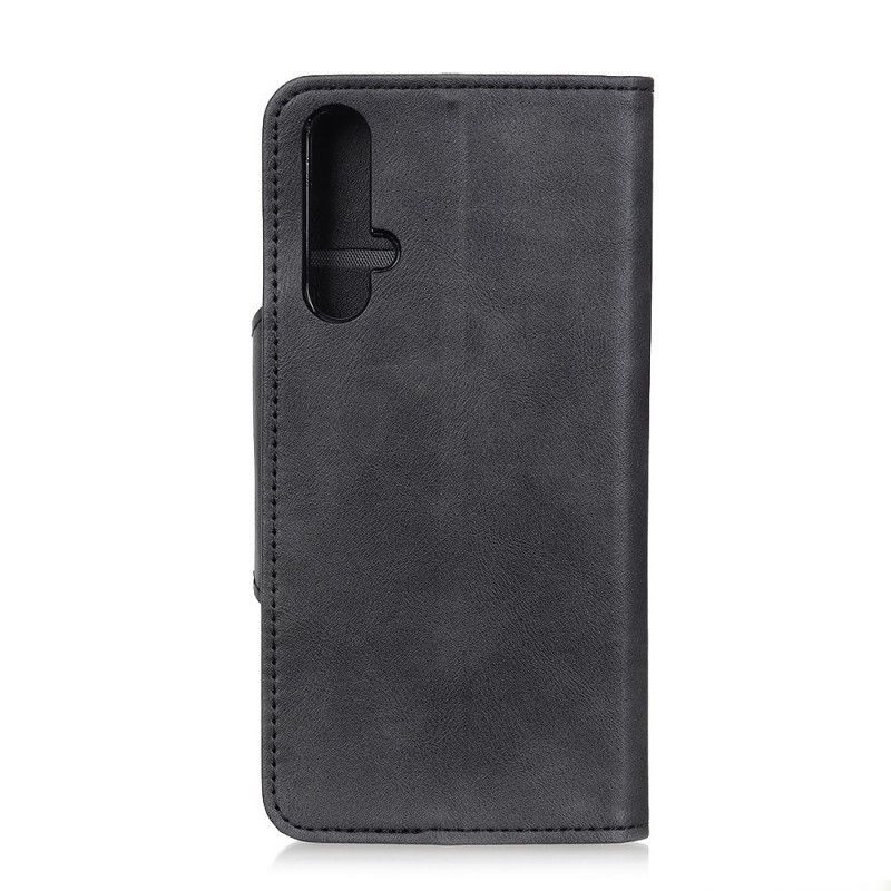 Potah Honor 20 / Vintage Knoflík Z Umělé Kůže Peněženková Pouzdra Huawei Nova 5t