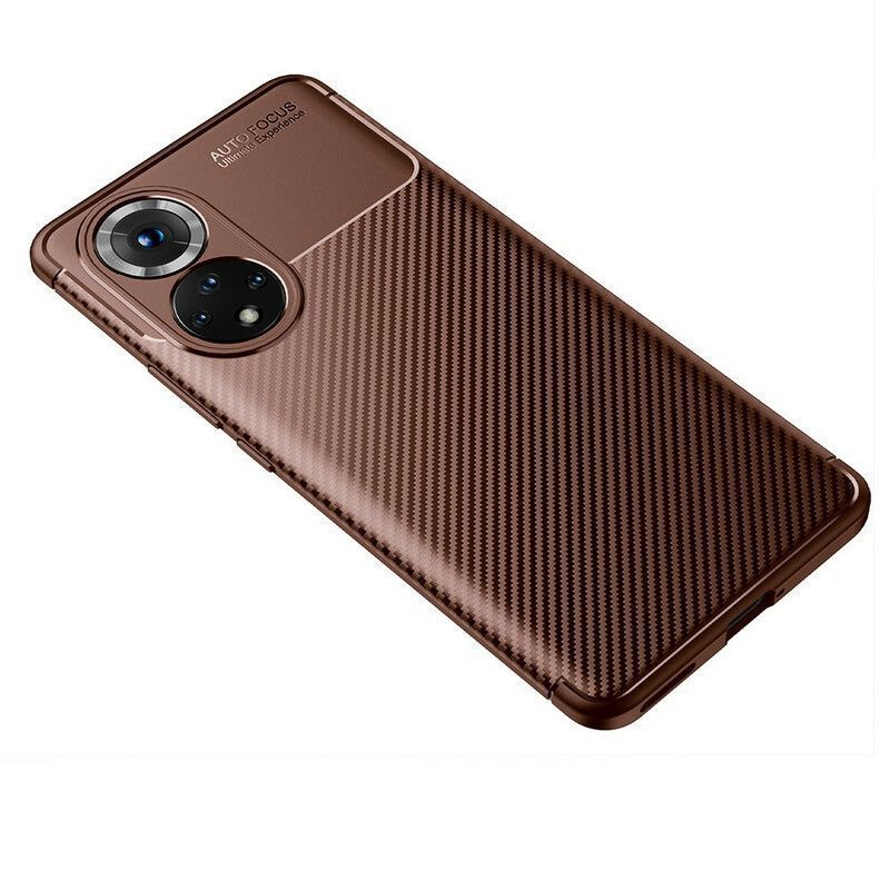 Pouzdro Honor 50 Pro / Huawei Nova 9 Pro Flexibilní Textura Uhlíkových Vláken