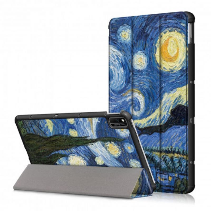 Vyztužené Chytré Pouzdro Kryt Huawei Matepad New V Hvězdné Noci