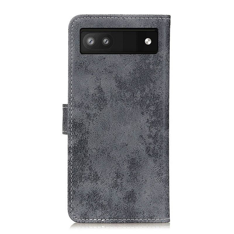 Kožené Pouzdro Na Google Pixel 6A Vintage Kožený Styl
