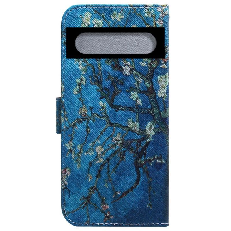 Kožené Pouzdro Na Google Pixel 7 Pro Kvetoucí Větve