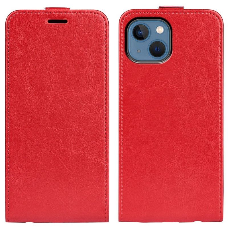 Kožené Pouzdro Na iPhone 14 Flipové Pouzdro Efekt Vertikální Klapky Kůže