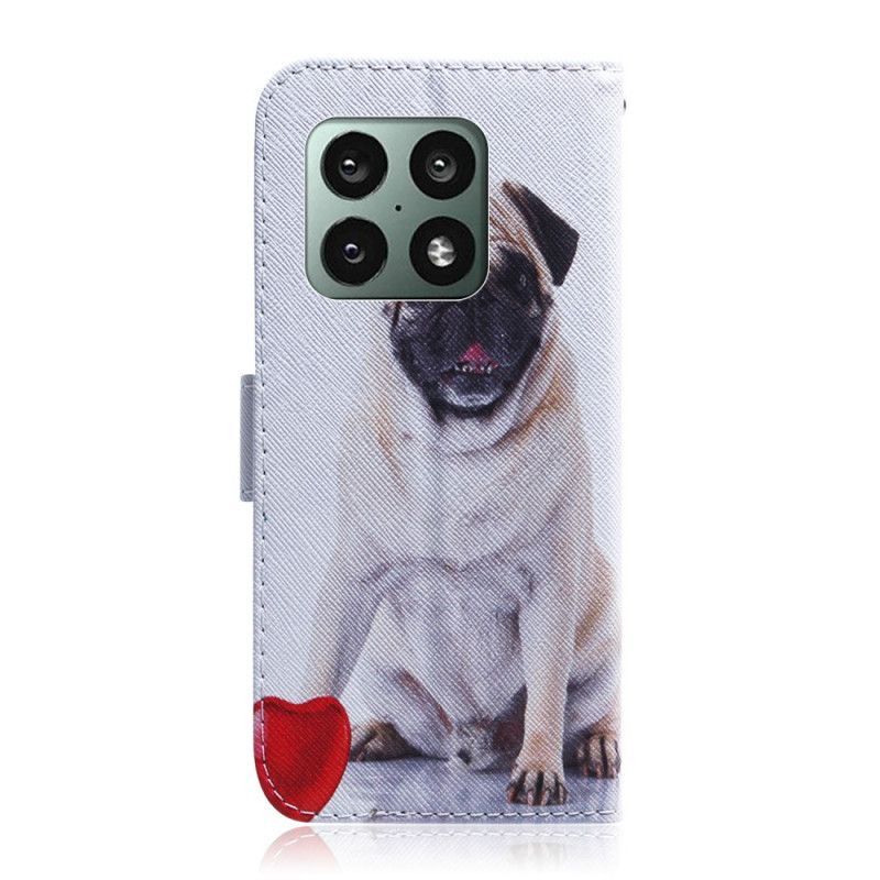 Kožené Pouzdro Na OnePlus 10 Pro 5G Mops Pes