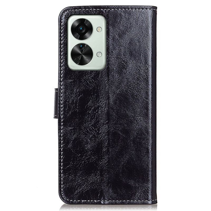 Kožené Pouzdro Na Oppo Reno 7 Umělá Lakovaná Kůže A Prošívání
