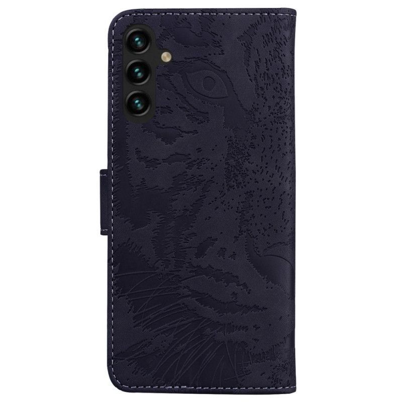Kožené Pouzdro Na Samsung Galaxy A14 / A14 5G Tygří Tisk