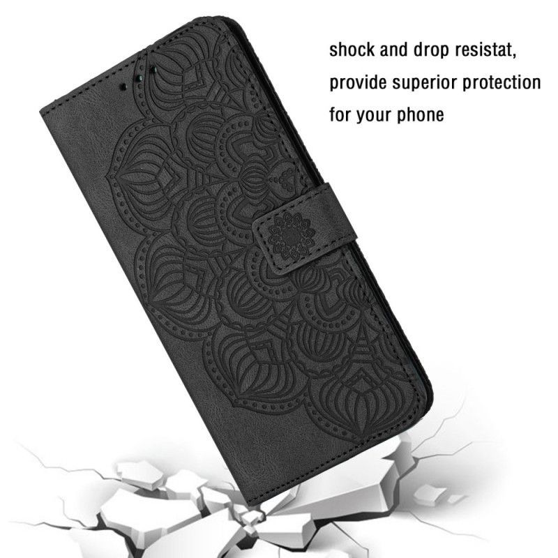 Kožené Pouzdro Na Samsung Galaxy S23 Plus 5G Na Lana Strappy Mandala