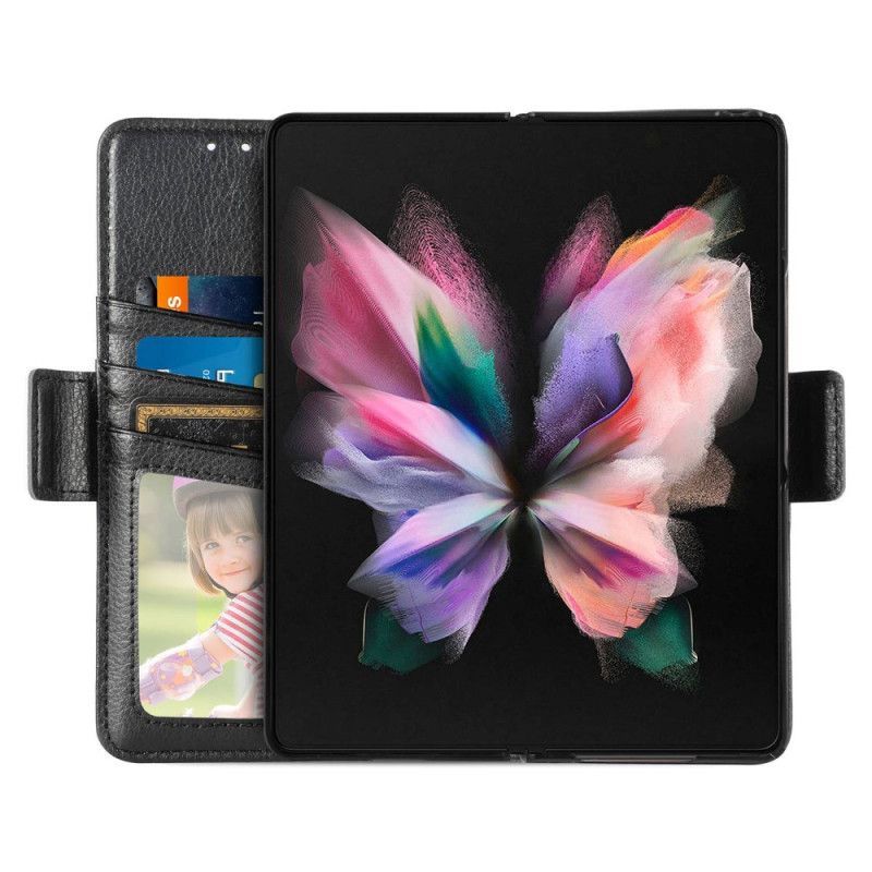 Kožené Pouzdro Na Samsung Galaxy Z Fold 4 Slot Pro Pero Caseneo Z Umělé Kůže Litchi