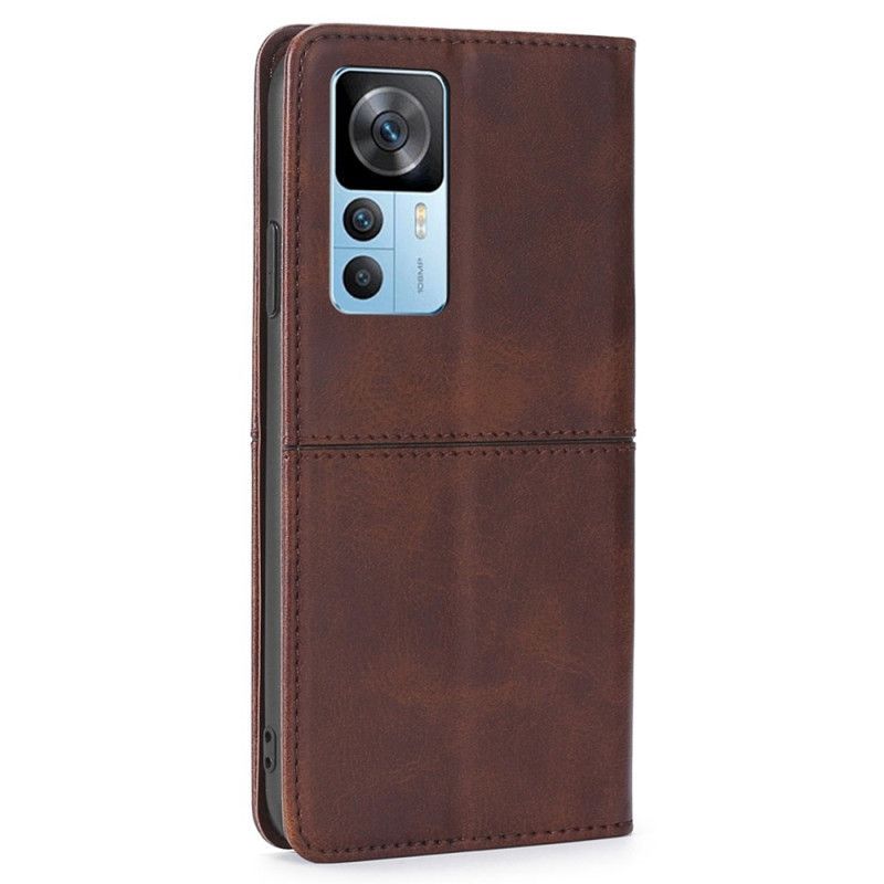 Kožené Pouzdro Na Xiaomi 12T / 12T Pro Odkryté Švy