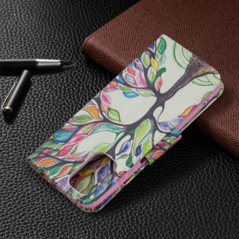 Kožené Pouzdro Na Xiaomi Redmi Note 10 / 10S Barevný Strom