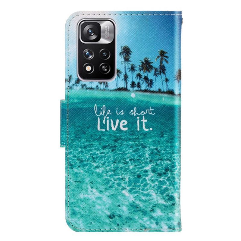 Kožené Pouzdro Na Xiaomi Redmi Note 11 Pro Plus 5G Na Lana Live It At Lanyard
