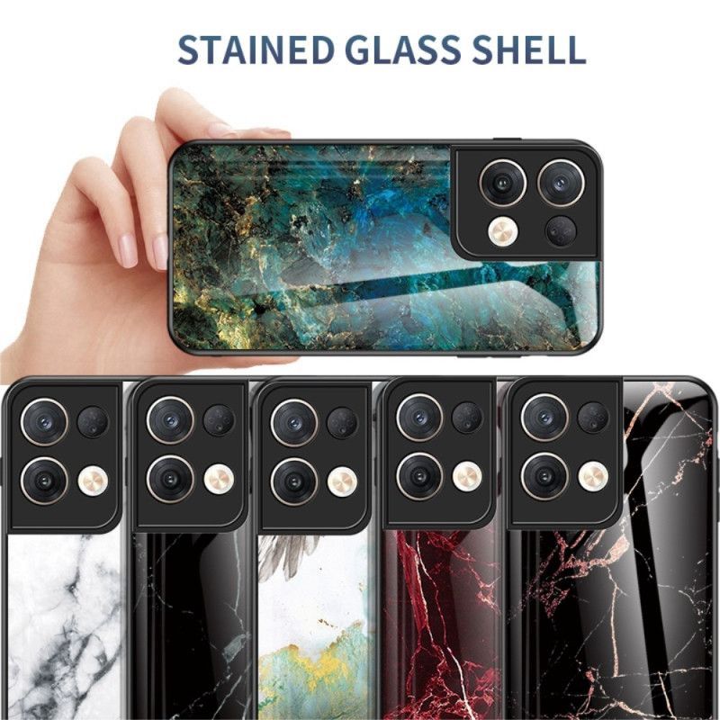 Kryt Na Oppo Reno 8 Pro Mramorové Tvrzené Sklo