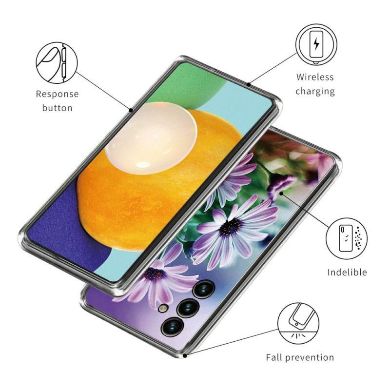 Kryt Na Samsung Galaxy A14 / A14 5G Květinový Silikon