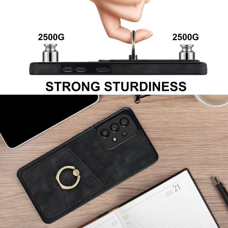 Kryt Na Samsung Galaxy A53 5G Vintage Kroužkový Držák A Držák Na Karty