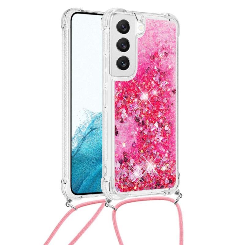 Kryt Na Samsung Galaxy S23 5G Flitry Se Stahovací Šňůrkou