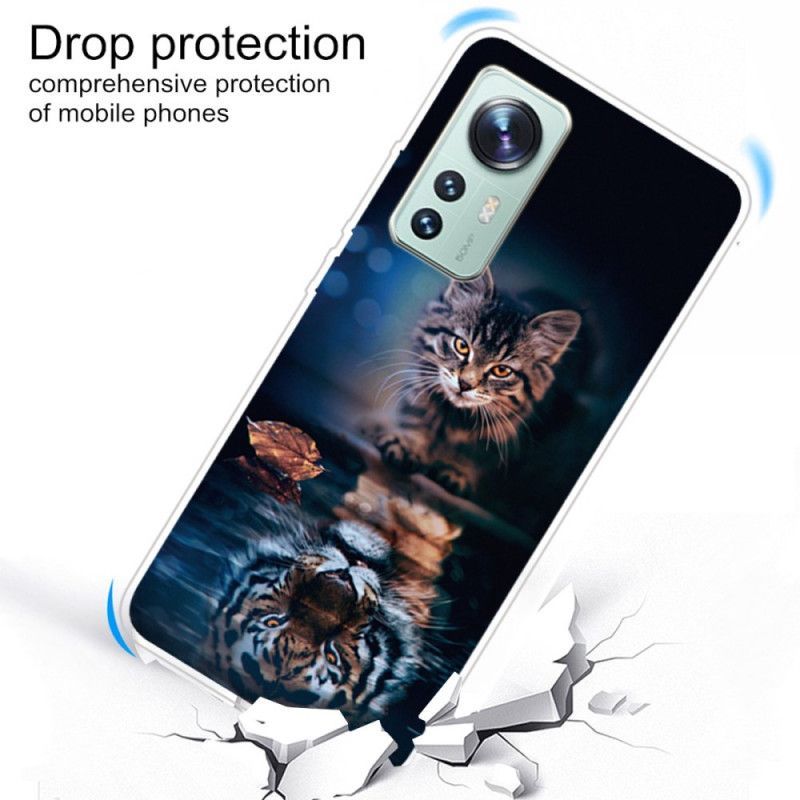 Kryt Na Xiaomi 12 Pro Pozorný Kočičí Silikon