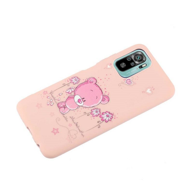 Kryt Na Xiaomi Redmi Note 10 / 10S Medvěd S Lanyardem