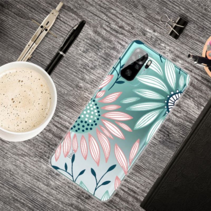 Kryt Na Xiaomi Redmi Note 10 / 10S Transparentní Jeden Květ
