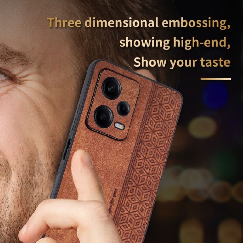 Kryt Na Xiaomi Redmi Note 12 Pro Kožený Efekt Azns