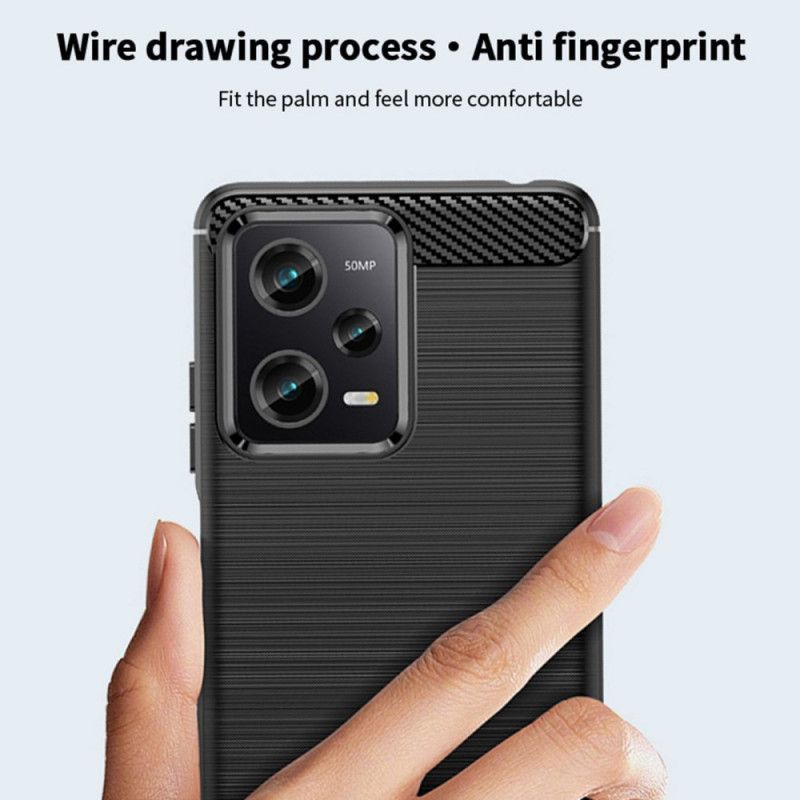 Kryt Na Xiaomi Redmi Note 12 Pro Plus Kartáčované Uhlíkové Vlákno
