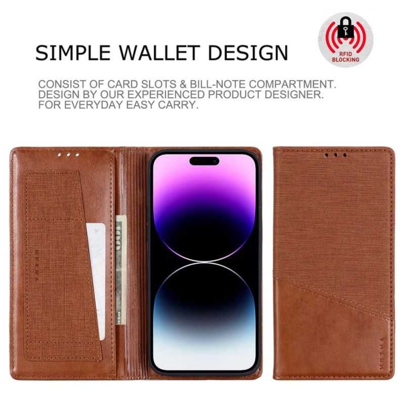 Kryty Na Mobil Na iPhone 14 Pro Flipové Pouzdro Styl Plátna Rfid