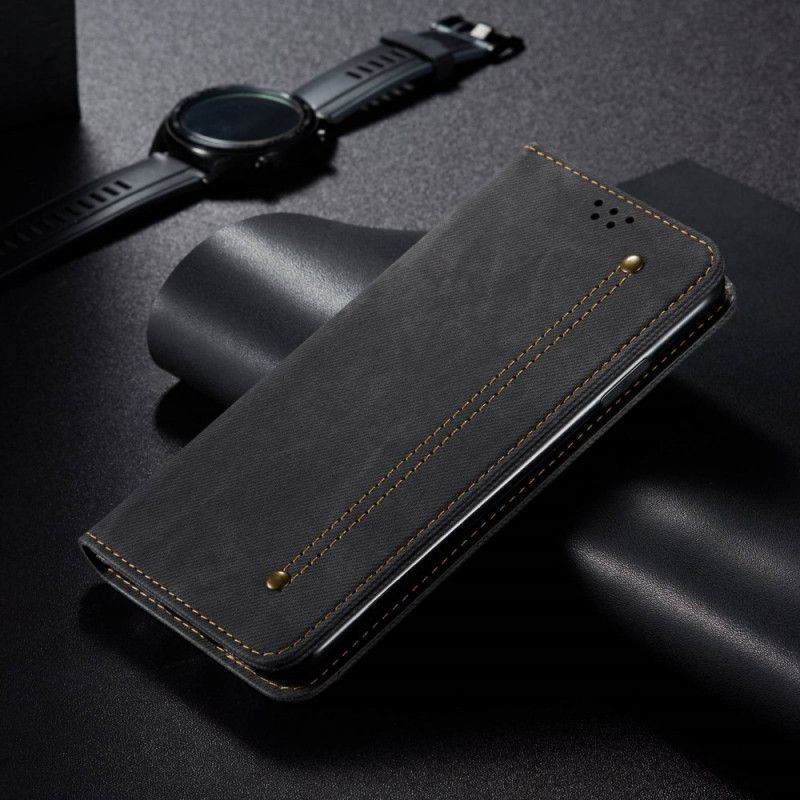 Kryty Na Mobil Na OnePlus Nord 2T 5G Flipové Pouzdro Džínová Tkanina