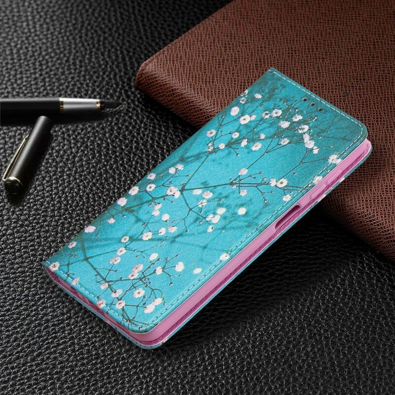 Kryty Na Mobil Na Samsung Galaxy M12 / A12 Flipové Pouzdro Kvetoucí Větve