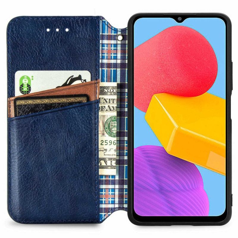 Kryty Na Mobil Na Samsung Galaxy M13 Flipové Pouzdro Kožený Efekt Vzor