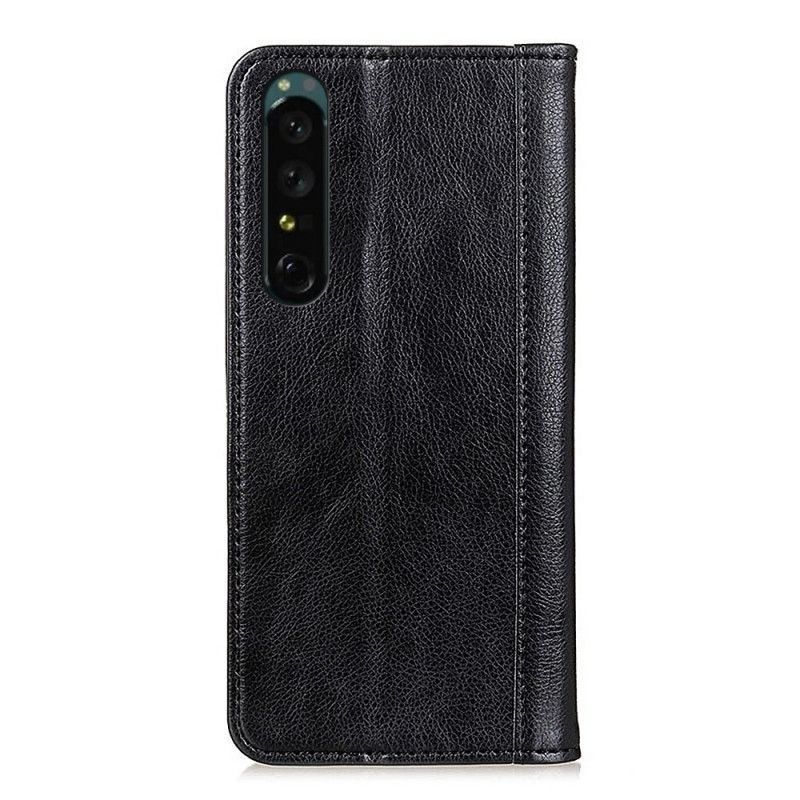 Kryty Na Mobil Na Sony Xperia 1 IV Flipové Pouzdro Klasická Dělená Kůže