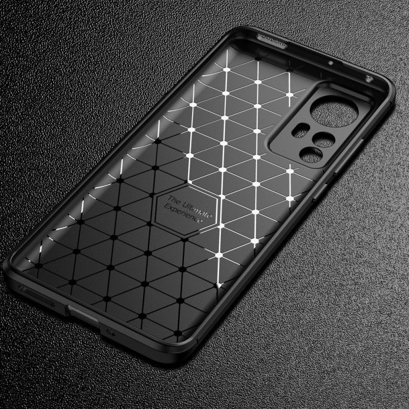 Kryty Na Mobil Na Xiaomi 12 / 12X Flexibilní Textura Uhlíkových Vláken