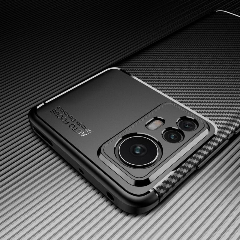 Kryty Na Mobil Na Xiaomi 12 / 12X Flexibilní Textura Uhlíkových Vláken