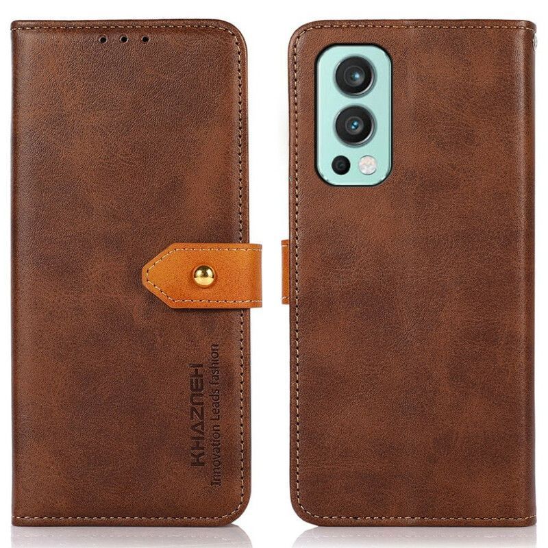 Flipové Pouzdro Oneplus Nord 2 5g Bicolor Khazneh Zlatá Spona