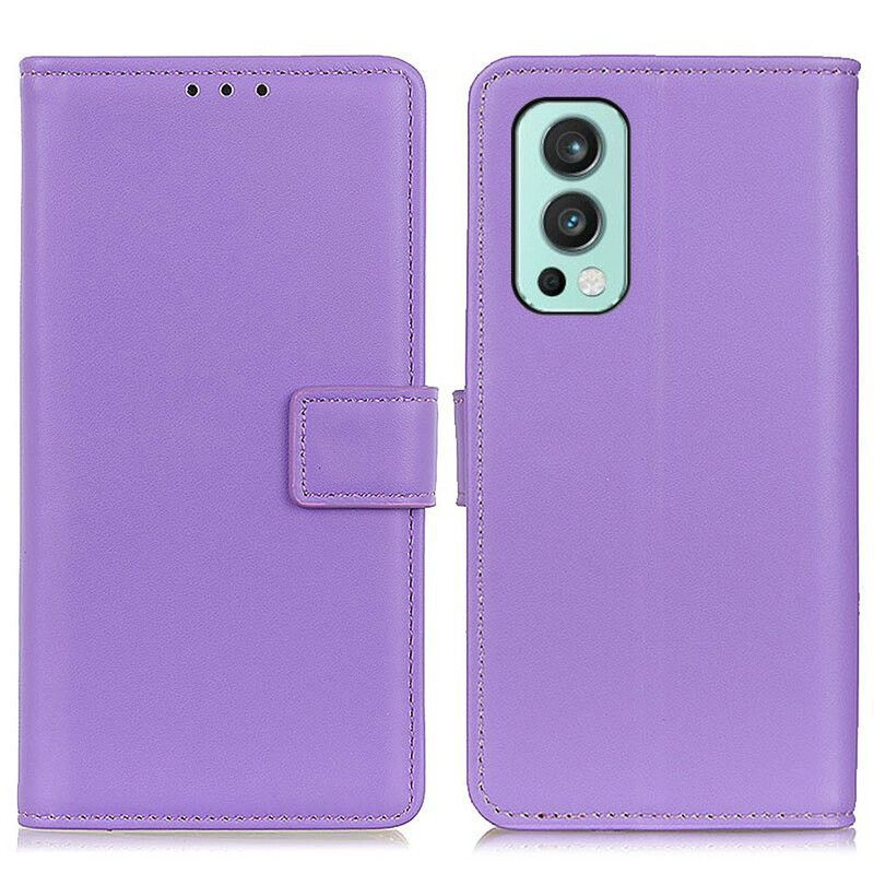 Flipové Pouzdro Oneplus Nord 2 5g Jednoduchá Imitace Kůže