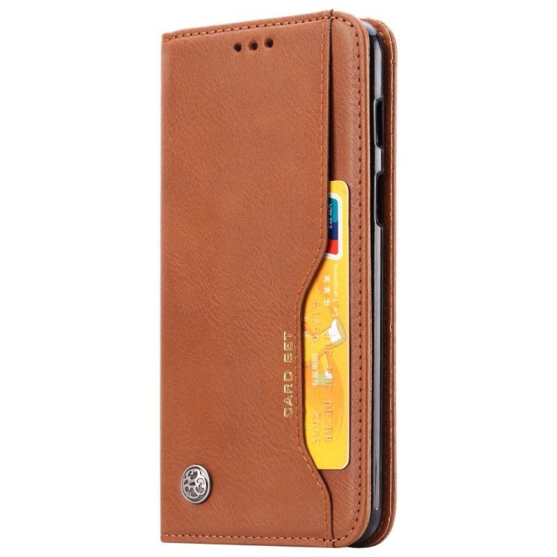 Kožené Pouzdro Folio Na Oneplus 6 Držák Na Karty Z Umělé Kůže