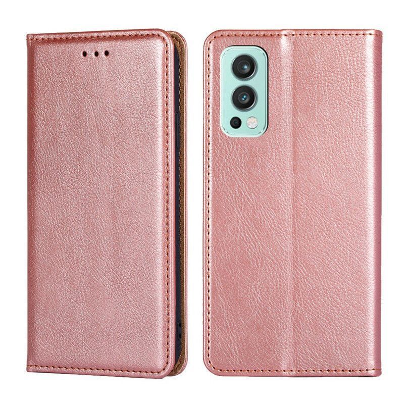 Kožené Pouzdro Folio Na Oneplus Nord 2 5g Starý Vzhled Kůže