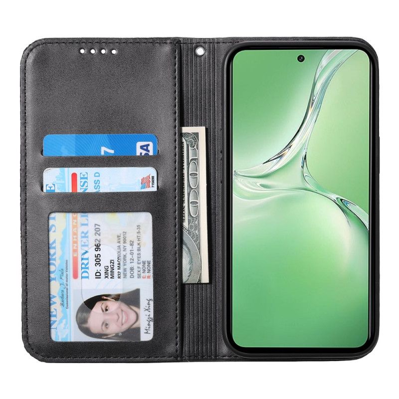 Kožené Pouzdro Folio Oneplus 13r Řemínek S Diamantovým Vzorem