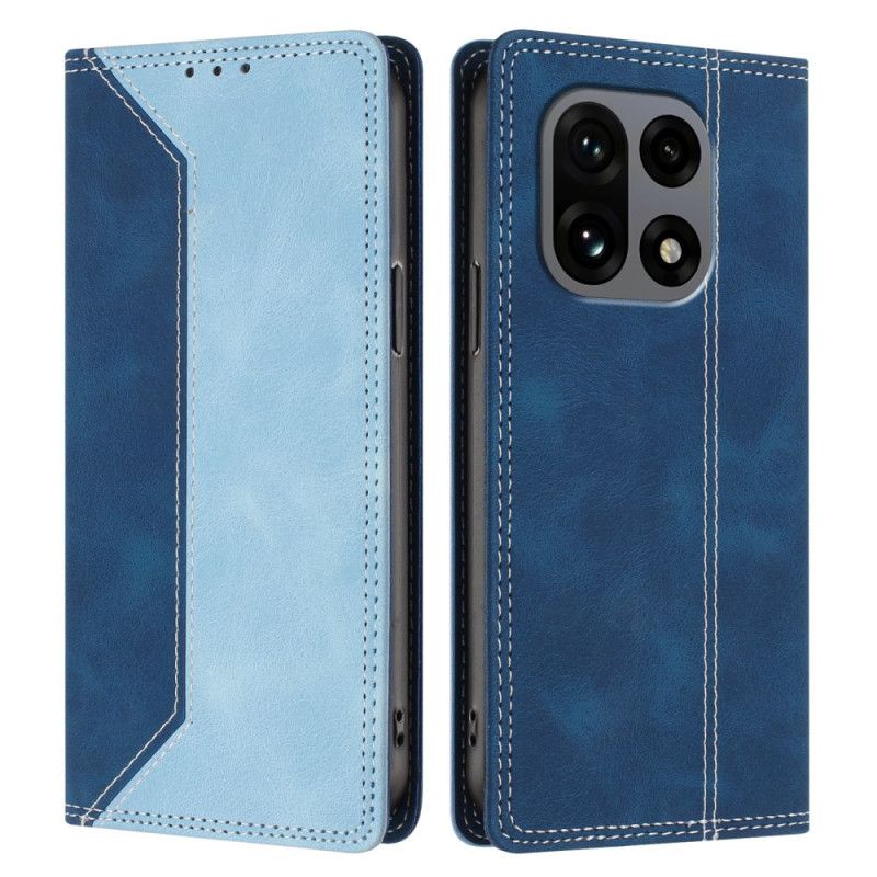 Kožené Pouzdro Folio Oneplus 15 Dvoubarevná Rfid Ochrana