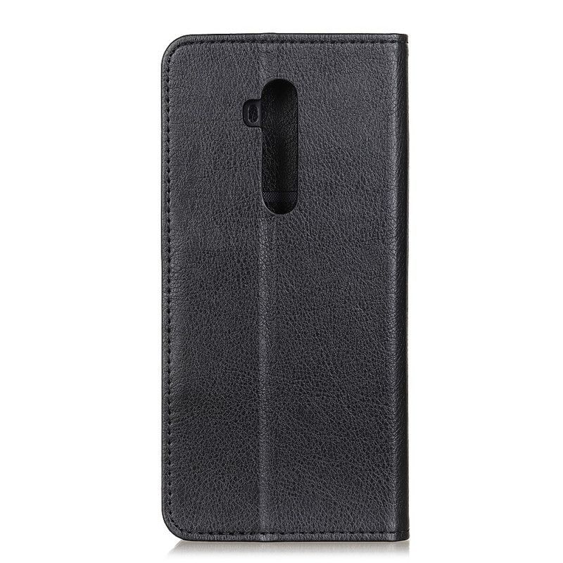 Kožené Pouzdro Folio Oneplus 7t Pro Elegantní Štípaná Liči Kůže
