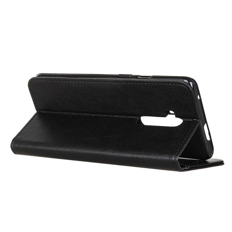 Kožené Pouzdro Folio Oneplus 7t Pro Elegantní Štípaná Liči Kůže