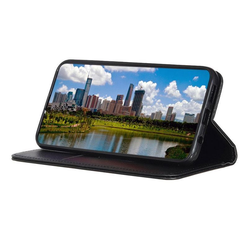 Kožené Pouzdro Folio Oneplus 7t Pro Elegantní Štípaná Liči Kůže