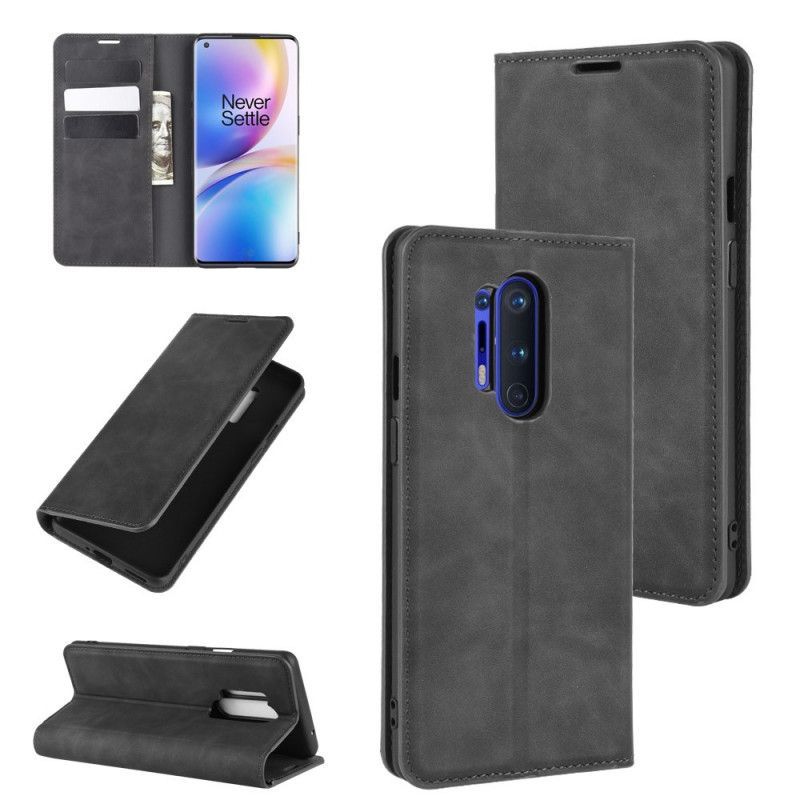 Kožené Pouzdro Folio Oneplus 8 Pro Efekt Elegantní Kůže