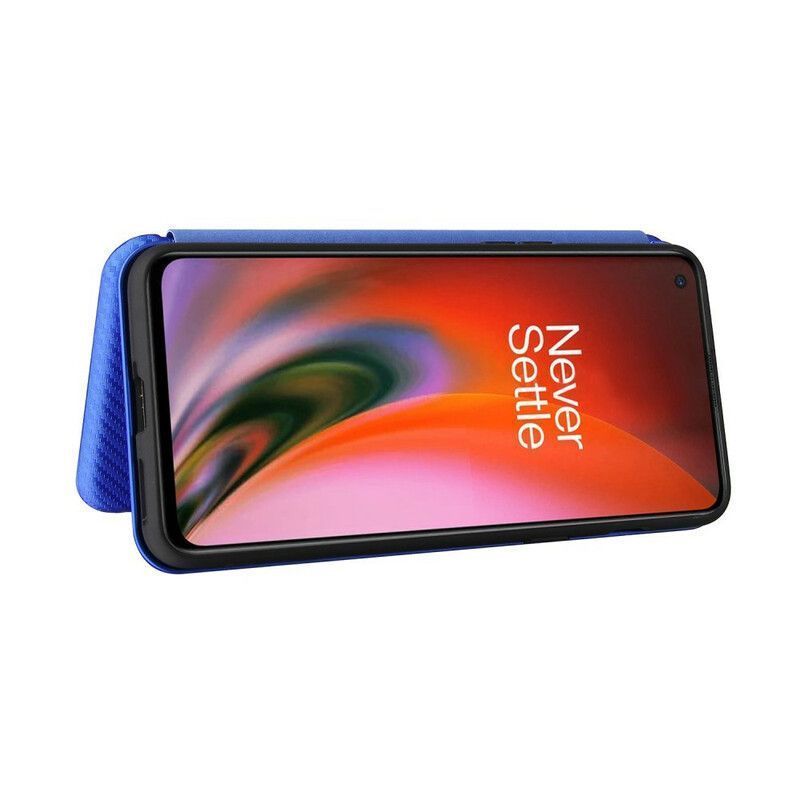 Kožené Pouzdro Folio Oneplus Nord 2 5g Barevný Karbonový Silikon