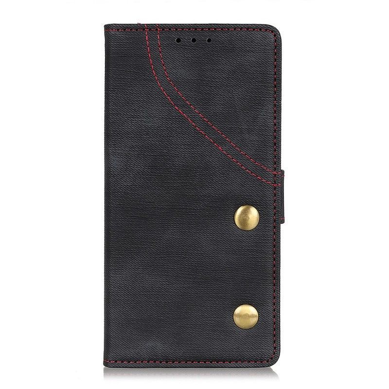 Kožené Pouzdro Na Oneplus 7 Pro Knoflíkové Džíny
